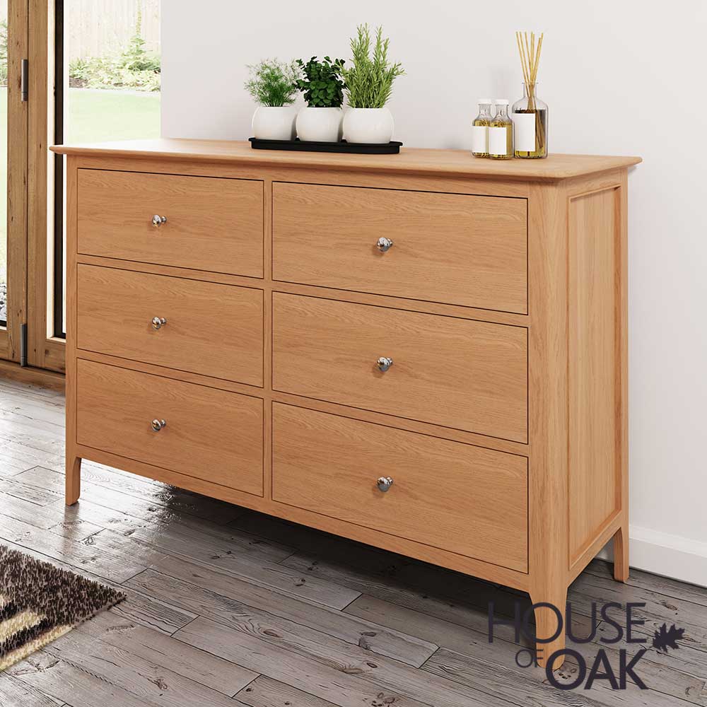 Oslo Oak 6 Drawer Chest