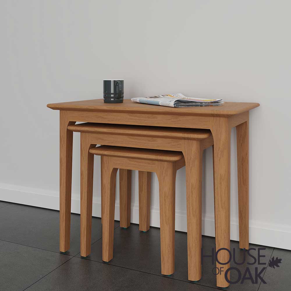 Oslo Oak Nest of 3 Tables