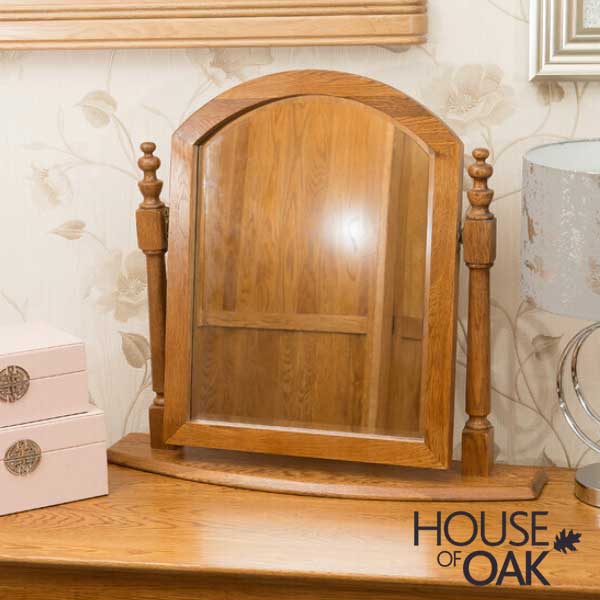 Philippe Solid Oak Swivel Mirror