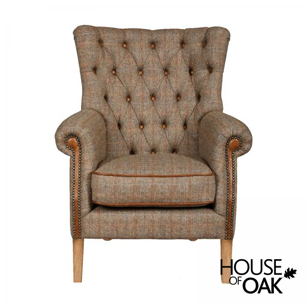 Hexham Chair in Hunting Lodge Harris Tweed