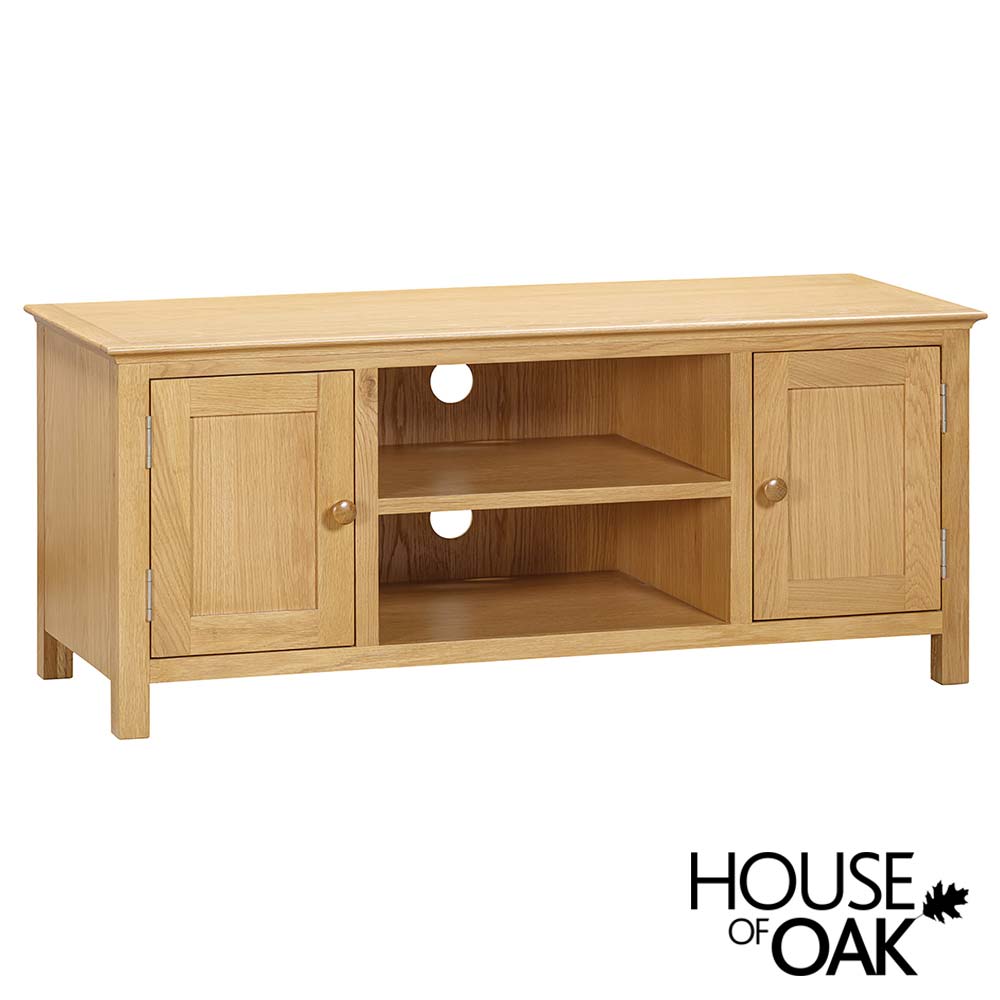 Somerset Oak 2 Door TV Unit 120cm Wide