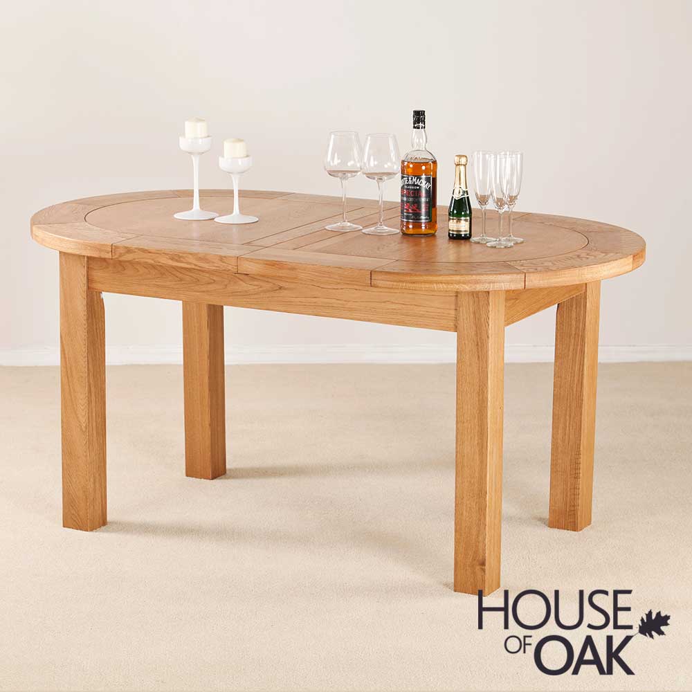 Windsor Oak Large D End Extending Dining Table