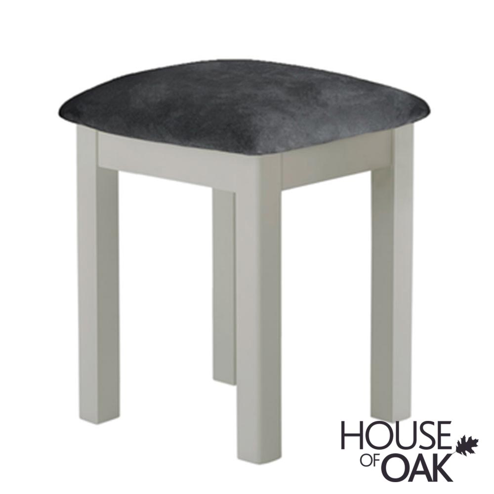 Portman Painted Bedroom Stool in Stone Grey