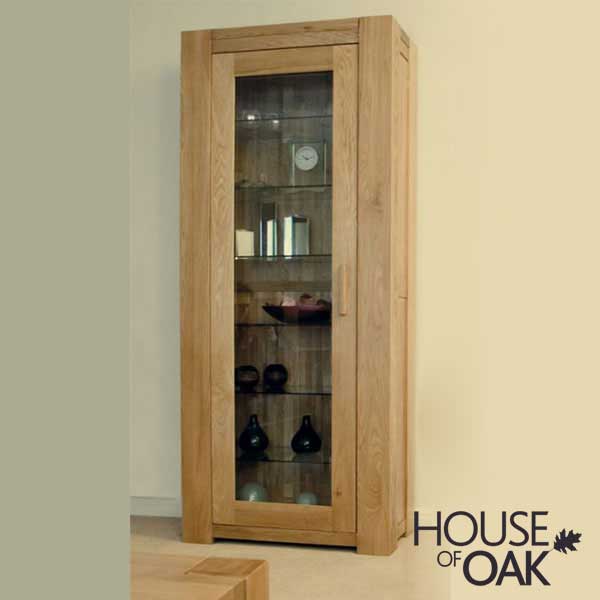 Pandora Solid Oak 1 Door Bookcase