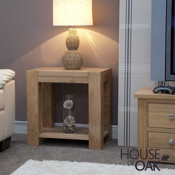 Pandora Solid Oak Lamp Table